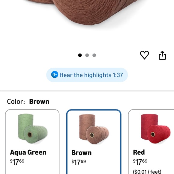 Premium Cotton Yarn Set - Black, white, brown, amethyst, Red - Picture 8 of 10